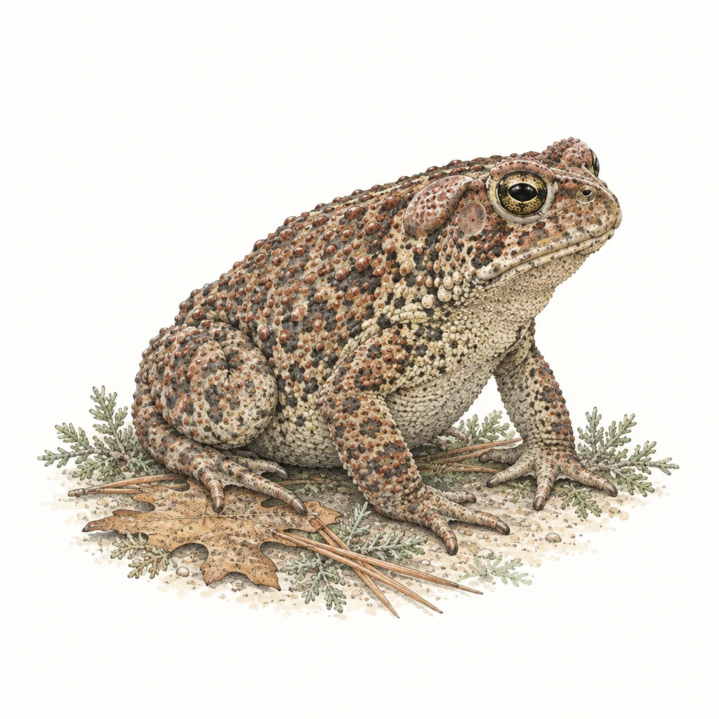 Vintage illustration of a Houston toad